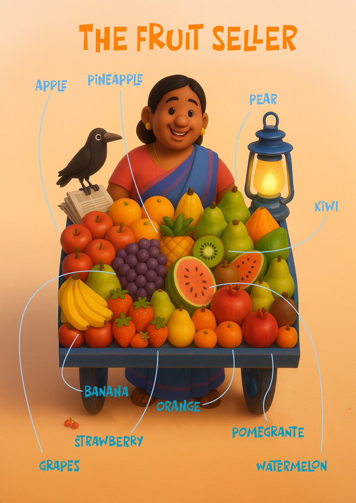 The Fruit Seller | Poster for Kids