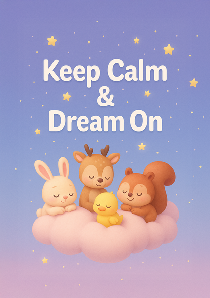 Keep Calm & Dream On | Poster for Kids