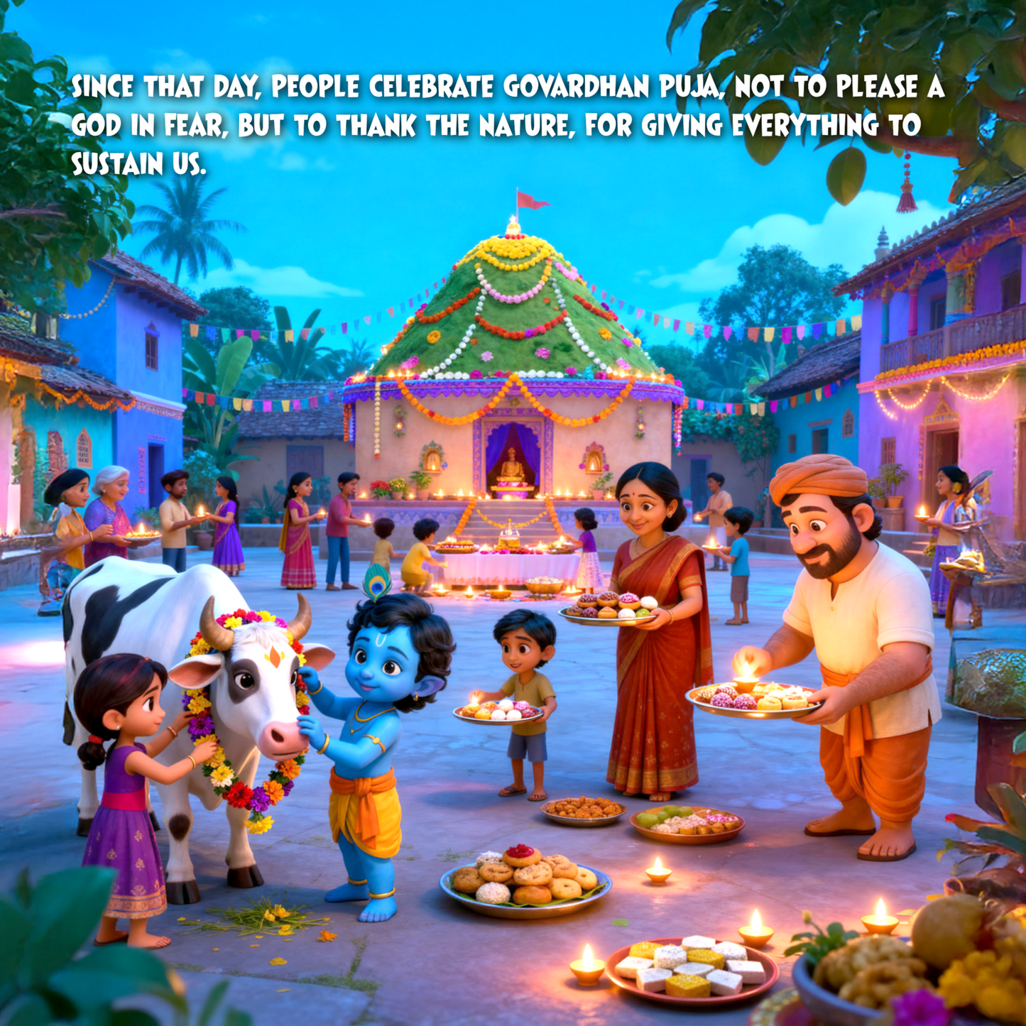 Govardhan Puja | A Krishna Story Kids | Storybook