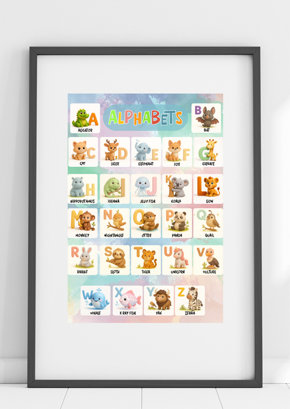 A to Z Animal Friends | Poster for Kids